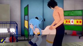 Public Sex in Anime Land with Tsuyu and Android 18