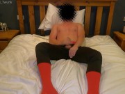 Baseball boy edges till he blows