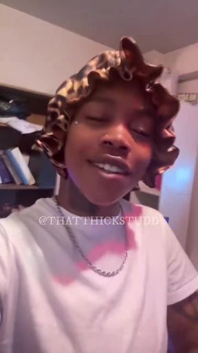 Thick tomboy ebony booty shows off her big ass