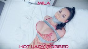 Mila's Ambush: Lingerie Bondage and Gag Extravaganza Bondage H264 MP4 HD ( Duct tape Bondage, Panty Stuffing, Cleave Gag, (OTM) Gag, Hogtie, Clear tape Wrap, OTN Bandana Gag )