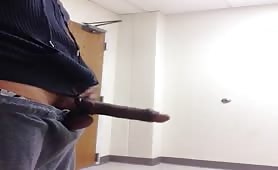 Exhibitionist jerk off in the hallway of the building