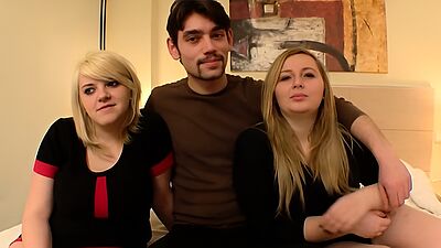 Blonde cousins introducing the guy they started having sex with