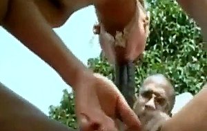 Hot tranny sucks his huge shlong