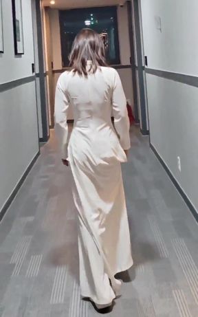 A Beautiful Lady in Traditional Vietnamese Attire in a Foreign Land - Ao Dai Student
