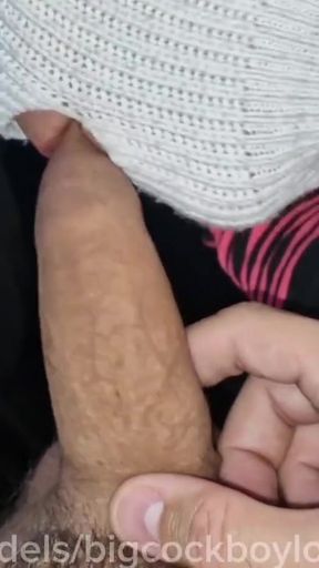 18-year-old Fucker stuck a thick cock in his ass, tearing his tights in the car on the highway   Clip 1