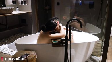 My gf and I shared a romantic bath that quickly turned into passionate sex