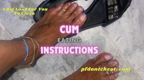 Cum Eating Instructions