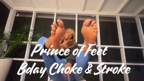 Toes, Soles & Control – Choke and Stroke for Your Foot Queen