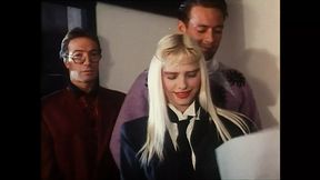 Rocco Siffredi's huge cock plows through beautiful MILFs in wild vintage orgy