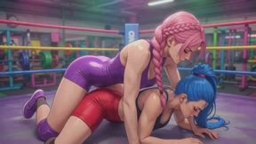 Female Wrestling Stories #8B: Confessions of the Pink-Braided Ring Queen (Animated)