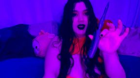 Sadistic domme makes you jerk to random stuff and degrades you