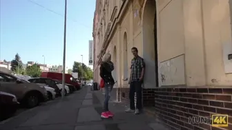 Blonde wife Ria Sunn gets paid for public sex with neighbors