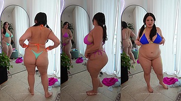 JOI Mean Older StepSis lets you jerk off onto her huge tits