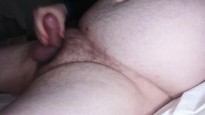 Fat Stepdaddy Jerks of His Hairy Wolf Cock and Cums with Cockring