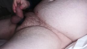 Fat Stepdaddy Jerks of His Hairy Wolf Cock and Cums with Cockring