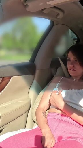 Power Squirt and Mouth Piss on a City Drive