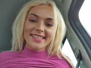 DUTCH PETITE BLONDE SMALL NAUGHTY TEEN FLASHING PERFECT TITS IN PUBLIC CAR!