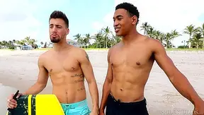 Latino Surfer Hunk DylanLucas Pounds His Buddy Senseless in the Cabana