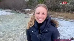 MyDirtyHobby - Busty teen 18+ gets a huge cumshot while fucking in the snow