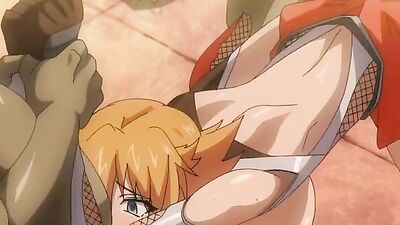 Two busty hentai babes dominated by tentacle monsters & ravaged by two hard cocks