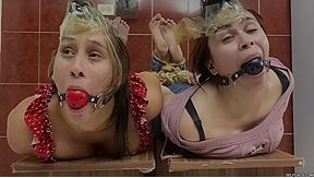 Hotties Has Fun Being Two Bound And Gagged Girls In Tight Bondage