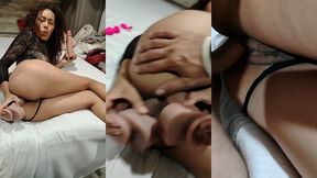 doble penetracion con mis juguetes. y luego me termina cogiendo mi mejor amigo