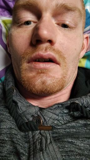 I'm stroking my cock for you!