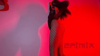 Big-tits Asian Cyberpunk Stripper in Fishnet