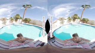 Erotic America - Kenna James shows titties off at the Pool inside VR