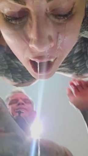 POV Sloppy Deepthroat Face Fucking my Beautiful Wife Slow Motion