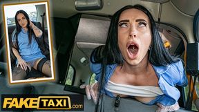 Amateur Taxi Hot Nurse in Uniform Gives Driver a Suck and Fuck before a Meeting