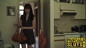 Slutty cheating gf Tiffany Naylor gives a messy deepthroat