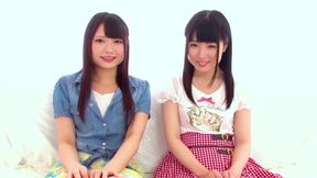 Ai Uehara japanese lesbian tongue kissing threesome