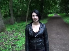 Amateur Outdoor Brunette Masturbates