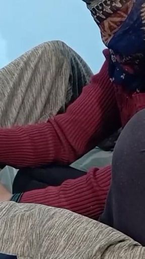 Desi Bhabhi Masturbates Devar with a Very Good Handjob