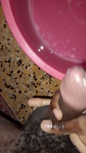 Huge dick Masturbation during shower