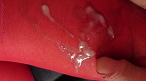 Nylonjunge loves the red pantyhose 3 ** Sperm **