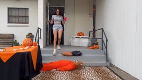 The Halloween Doormat at the Sorority House pt 3