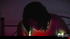 ”Dirty Talking French Lady with LED Lights Analized”