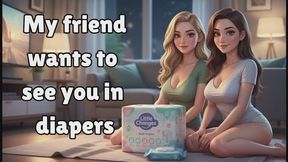 Diapered by girlfriend and her best friend [Non-sexual version]