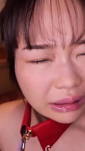 Emotional moment from "Semen Splash, Drenched, Swallowing Training In A Self-Destruction Gangbang 2"