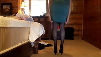 Jacklyn 2 showing all her minis in heels and suspenders