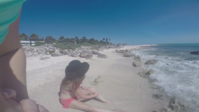 Play and wash on the sand lesbian