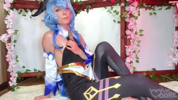 Lina Moore's Naughty Ganyu Cosplay: Footplay, Anal Delights