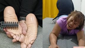 Julia face down insane foot tickling