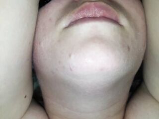 Real POV! Very Sexy! Cum in stepsister&#039;s obese lips