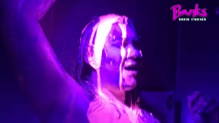 Neon UV Paint Sploshing! Blacklight Synth Rave Music Video