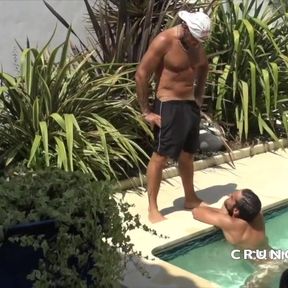 The twink Ric fucked raw by Jess Royan in the swimming pool