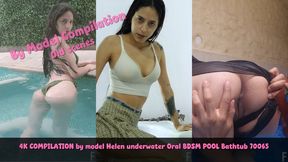 4K COMPILATION by model Helen underwater oral Bdsm pool bathtub 70065