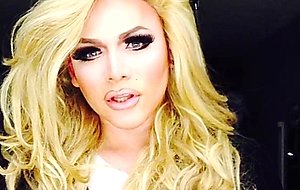 Drag queen transformation make up